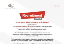 FIRS Announces Nationwide Recruitment for Tax Officers (Officer II and Officer I) FIRS Announces Nationwide Recruitment for Young Graduates.