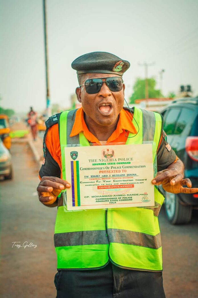newly-promoted-‘dancing-husseini’,-other-traffic-wardens-decorated-in-adamawa