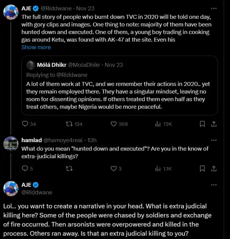 Sanwo-Olu’s aide says many arsonists ‘hunted and executed’