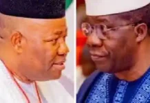 Senate President Akpabio, Senate Leader Opeyemi Bamidele Allegedly Exchange Blows Inside Senate Cafeteria Senate President Godswill Akpabio and Senate Leader Opeyemi Bamidele