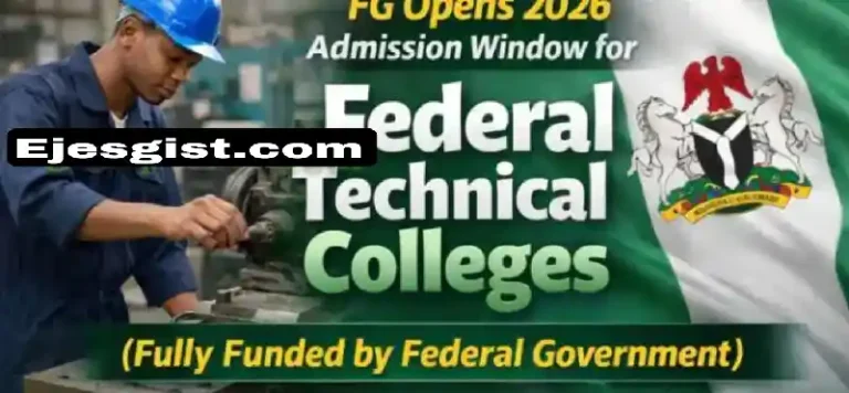 FG Opens 2026 Admission Window for Federal Technical Colleges (Fully Funded by Federal Government)