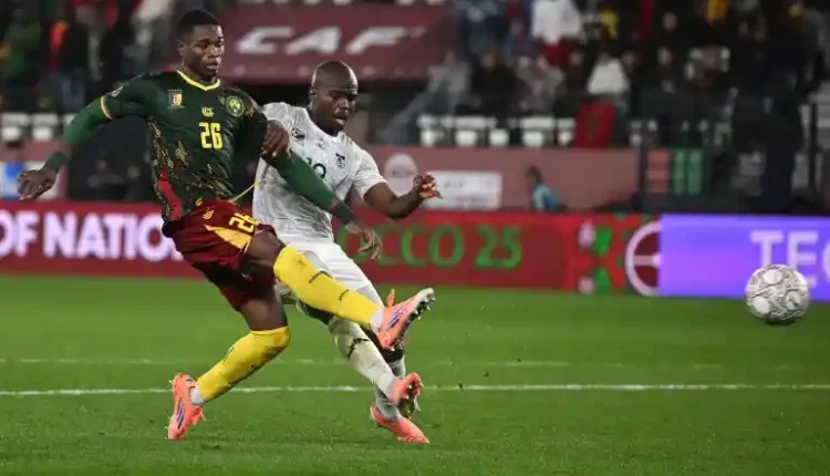 Kofane shoots while under pressure from Sibisi [AFP]