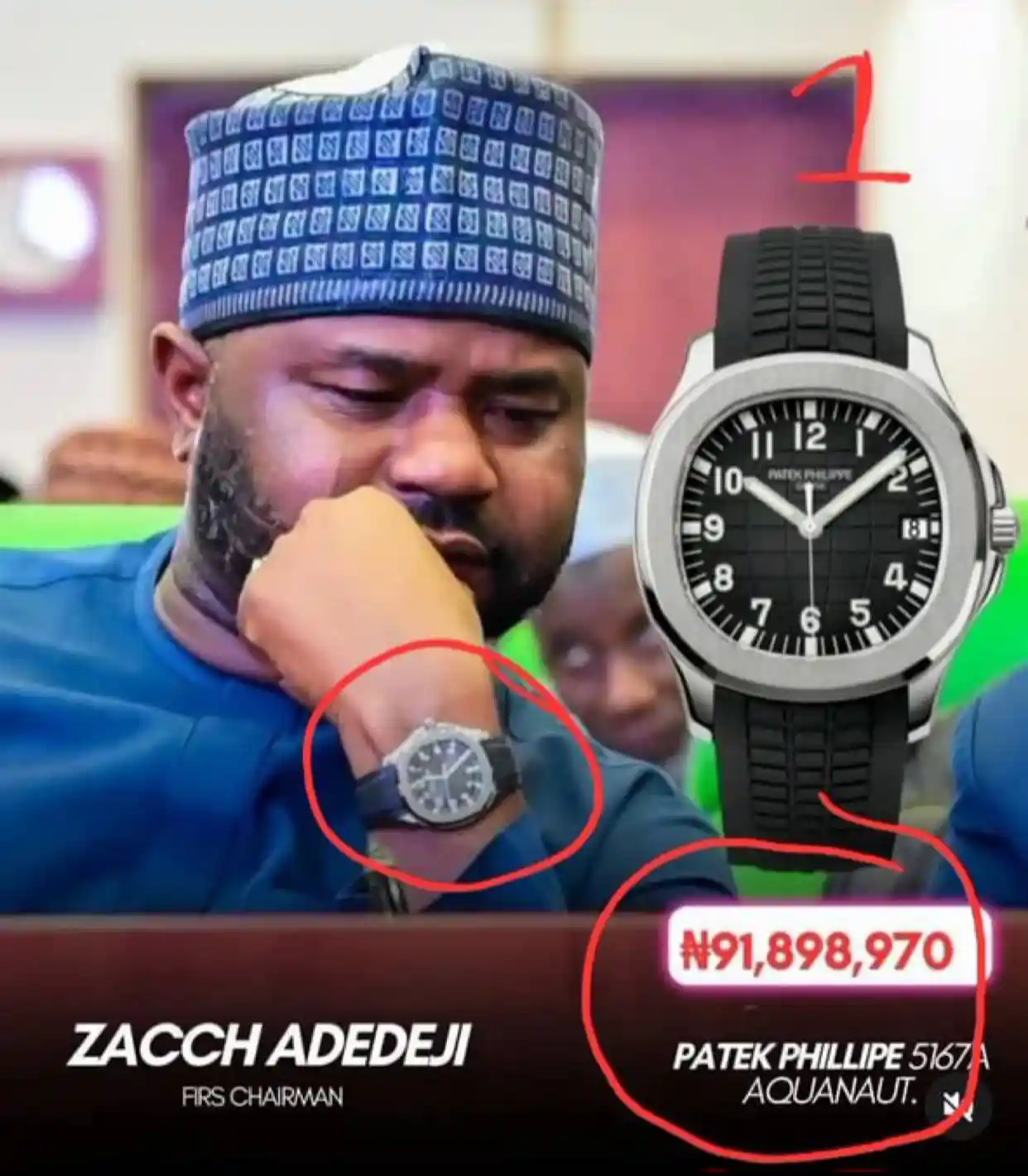 Outrage as Nigerians question how Nigeria’s tax chairman earns enough to afford ₦157 million luxury watches