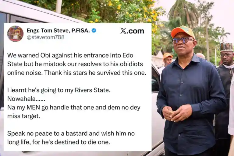 Peter Obi Faces Fresh Death Threat Ahead of Planned Rivers State Visit 3 My MEN Go Handle That One”
