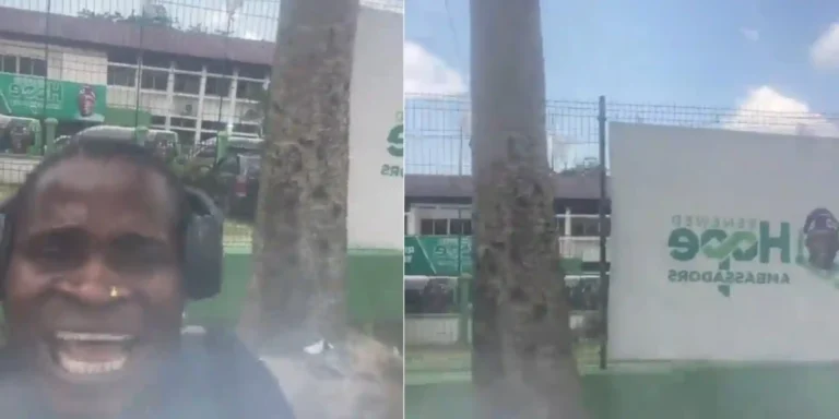 “Only Tinubu Own Dey”: Outrage as ‘Renewed Hope’ Branding Spotted Inside INEC Office in Rivers [VIDEO]