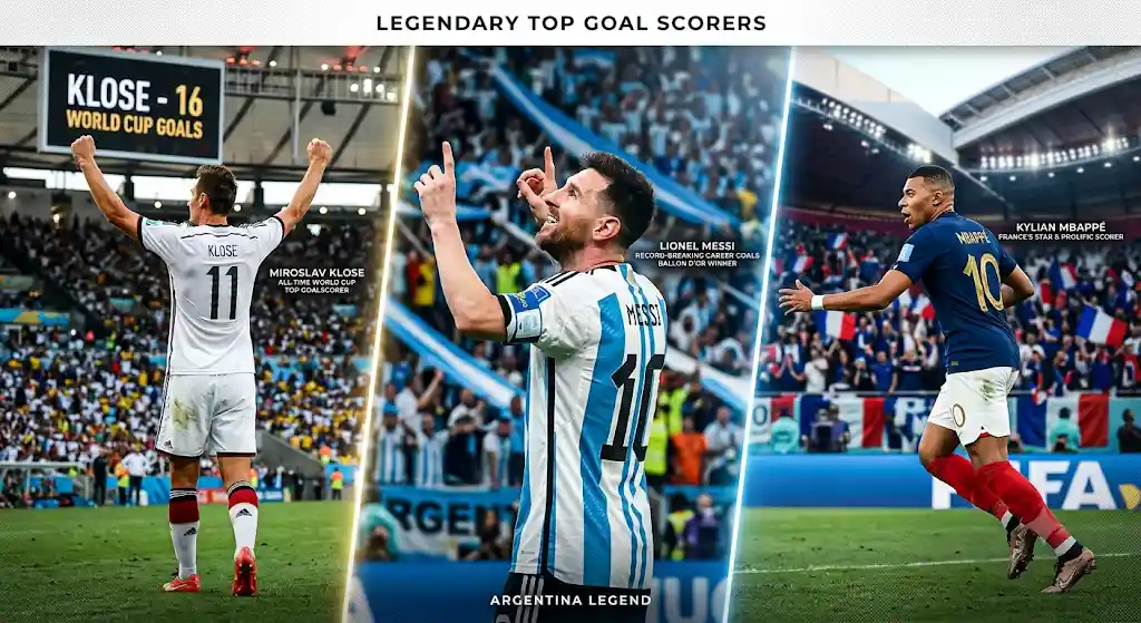 Miroslav Klose Kylian Mbappé Lionel Messi