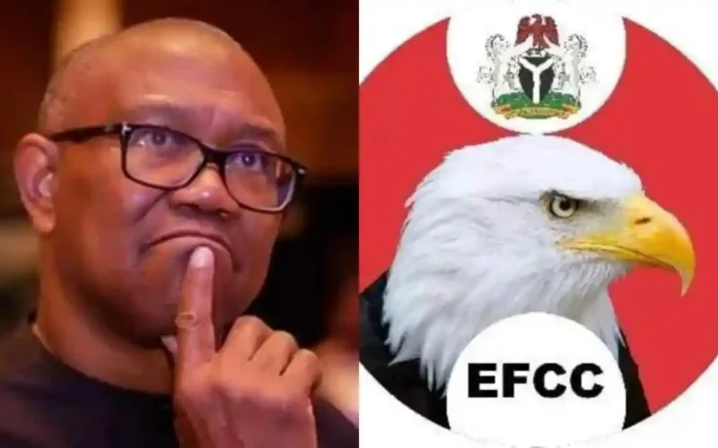 Peter Obi and EFCC Logo