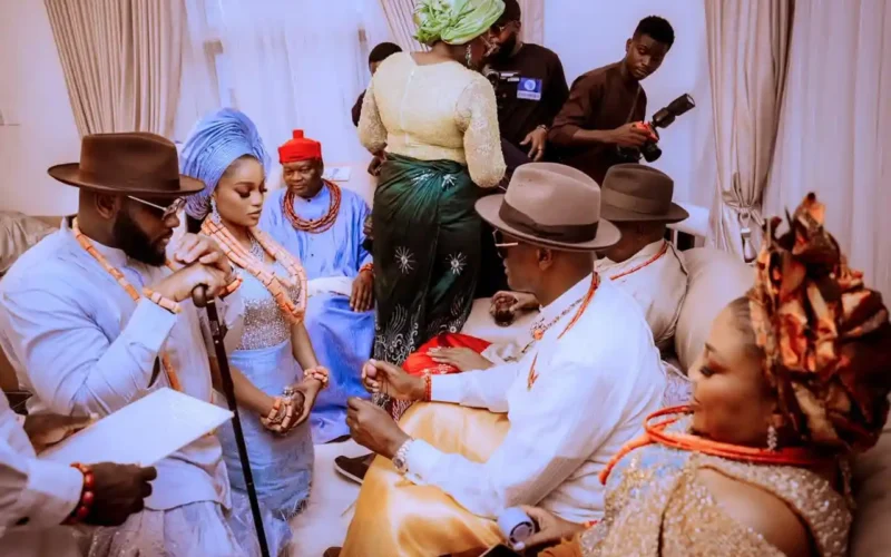 Love and Tradition: Governor Sheriff Oborevwori’s Son Innocent Weds Tobore Arigbodi