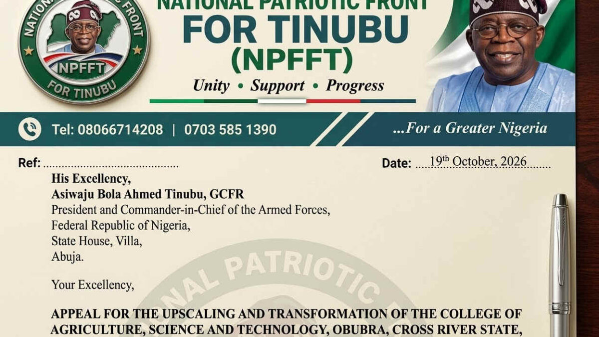 Group Proposes Tinubu-Named Federal University in Obubra, Seeks FG Approval