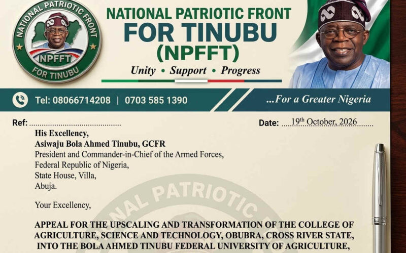Group Proposes Tinubu-Named Federal University in Obubra, Seeks FG Approval